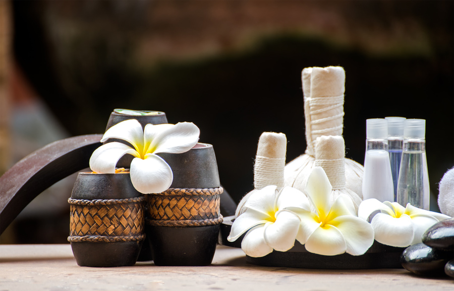 Spa massage compress balls, herbal ball and treatment  spa
